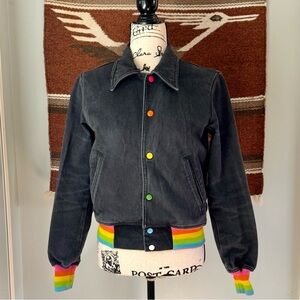 Big Bud Press Charcoal Bomber with Rainbow Details